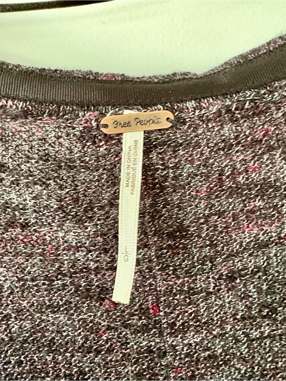 Free People Marled Plum Open-Front Cardigan - Picture 3 of 4